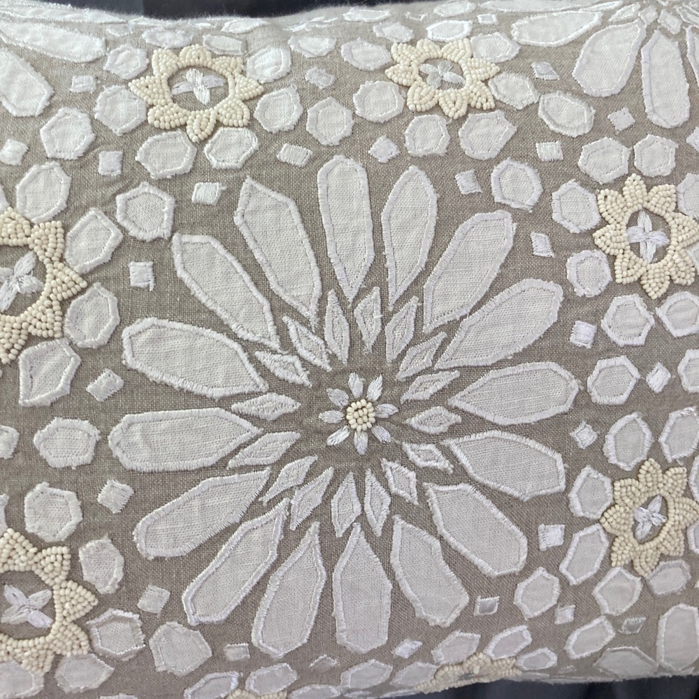 Callisto Home Pillow Beaded Applique NEW